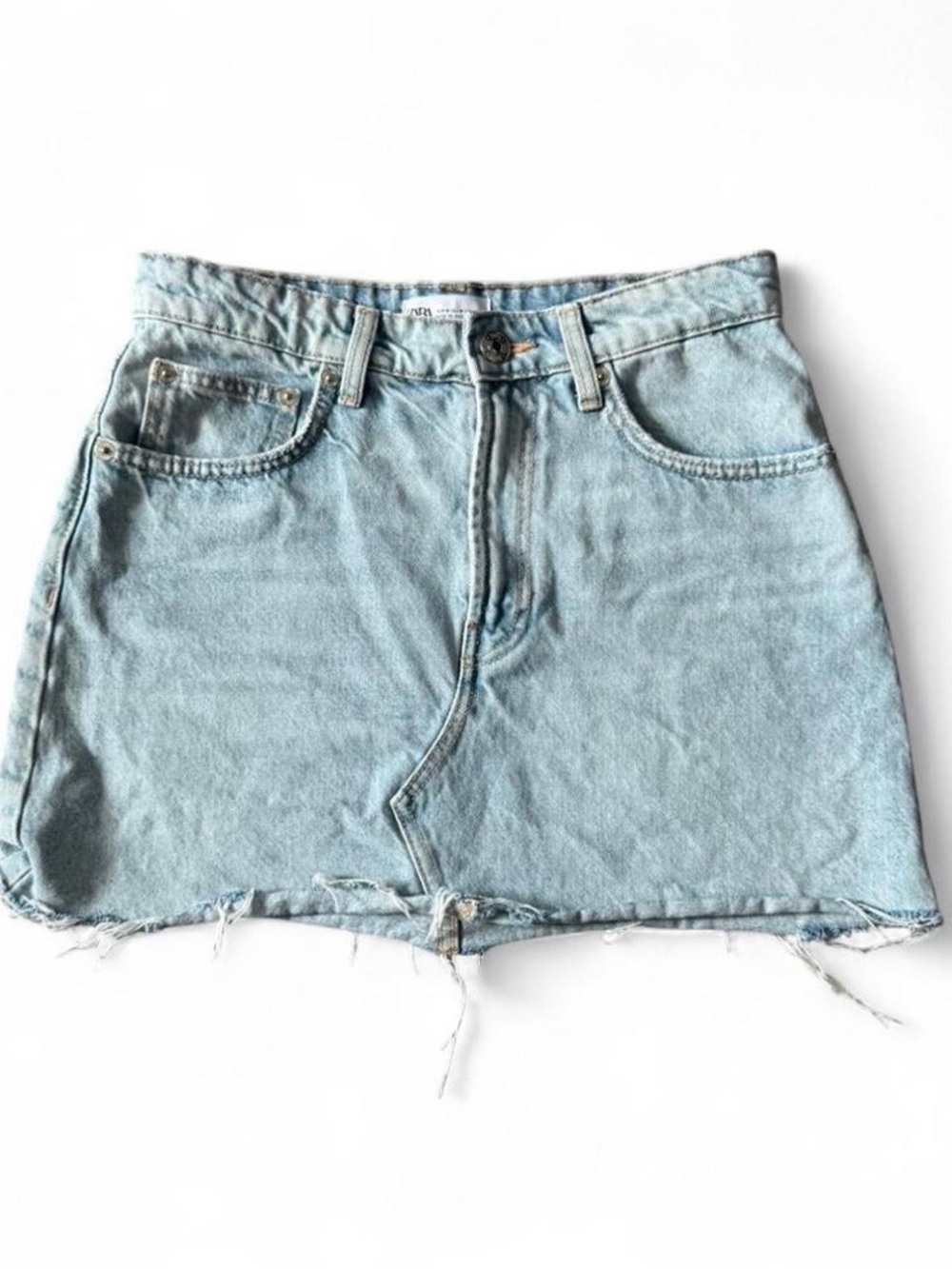 Zara light Blue Denim Mini Shorts